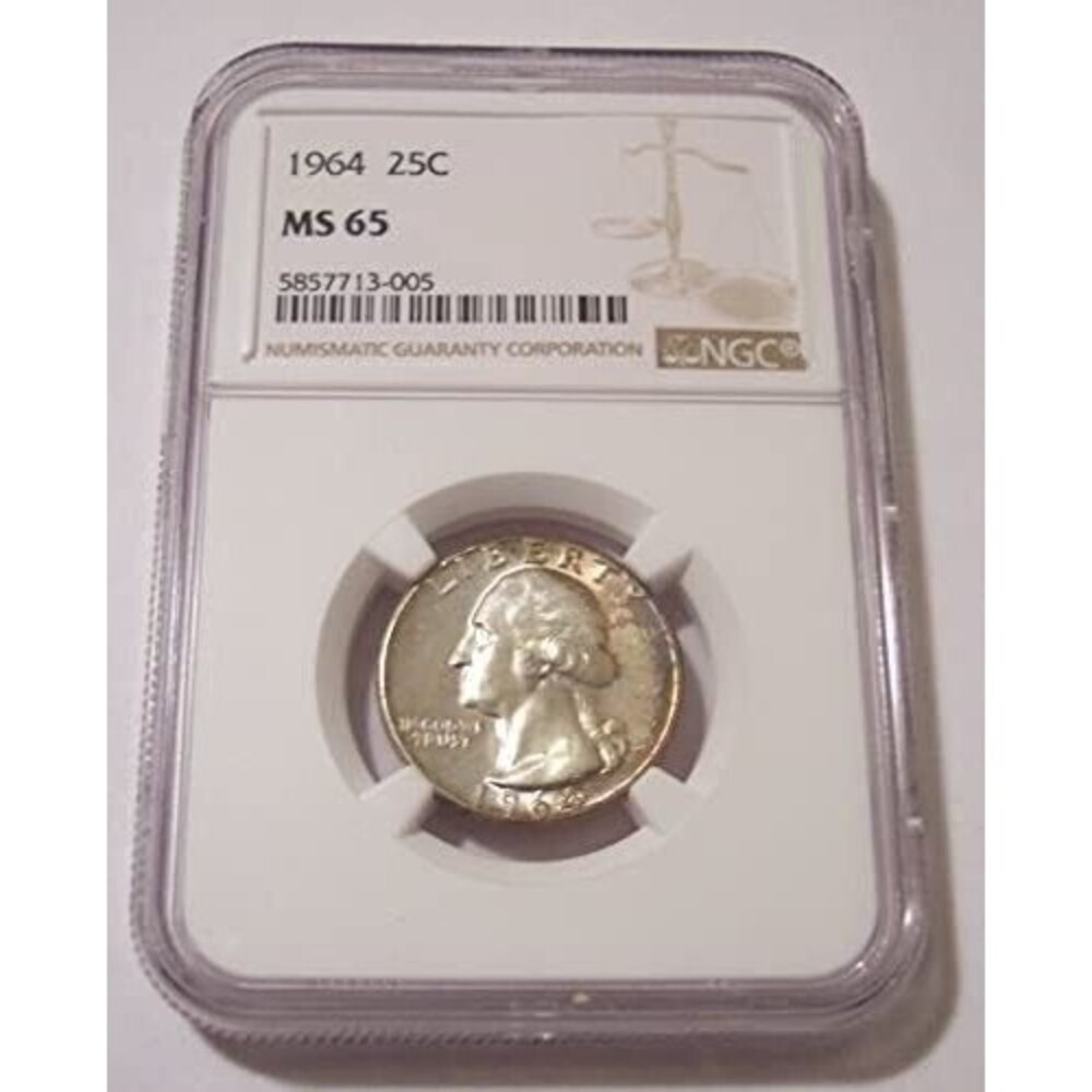 1964 Washington Quarter MS65 NGC Toning